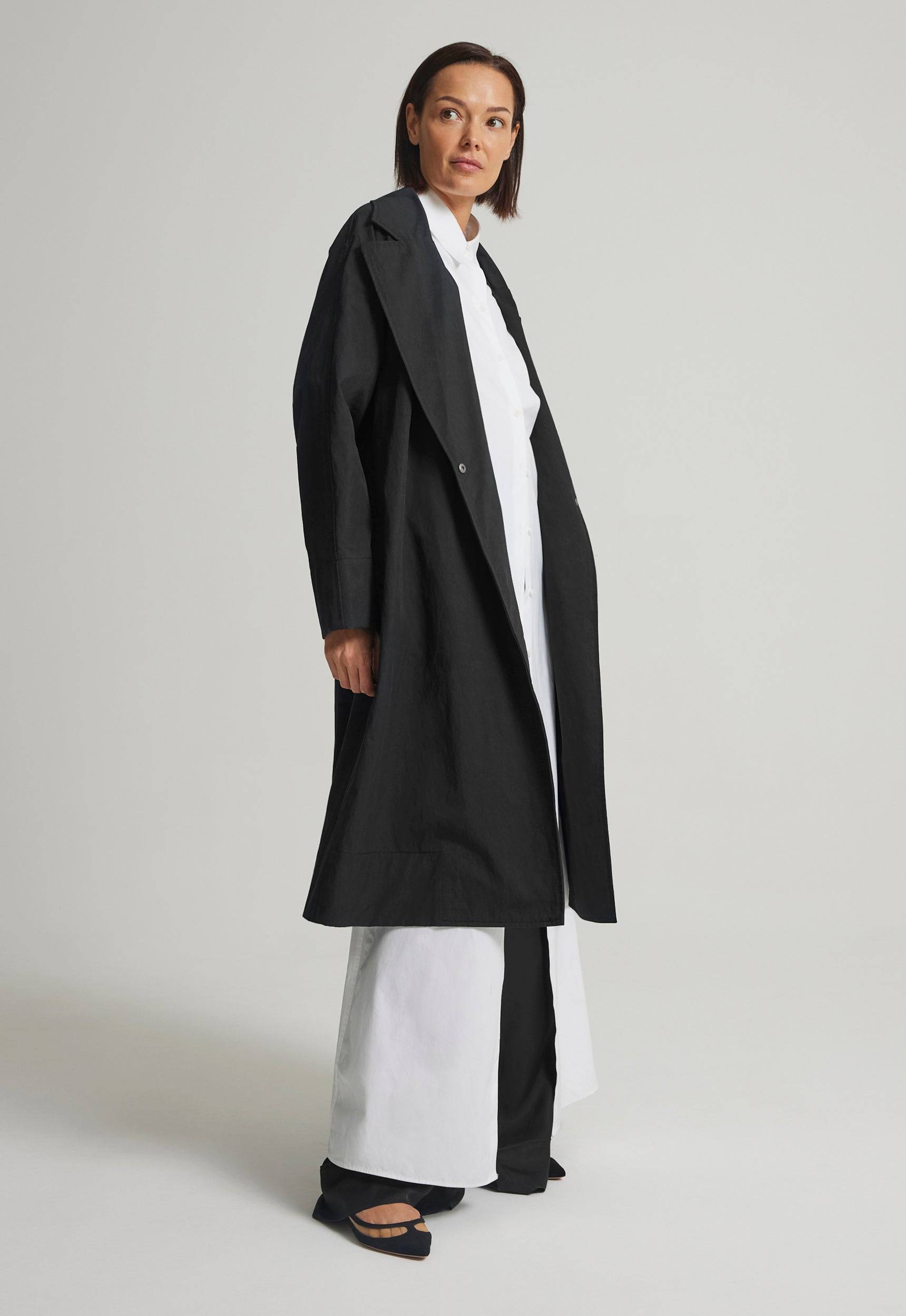 Jac+Jack ORWELL TRENCH COAT in Black
